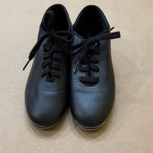 Black Leather Tap Shoes Size 2